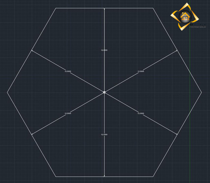 روش ترسیم چند ضلعی در اتوکد